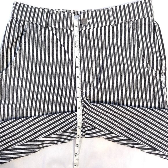 Hollister | Ultra High Rise Striped Cotton Gray & White Pants | Size Small - Picture 13 of 14